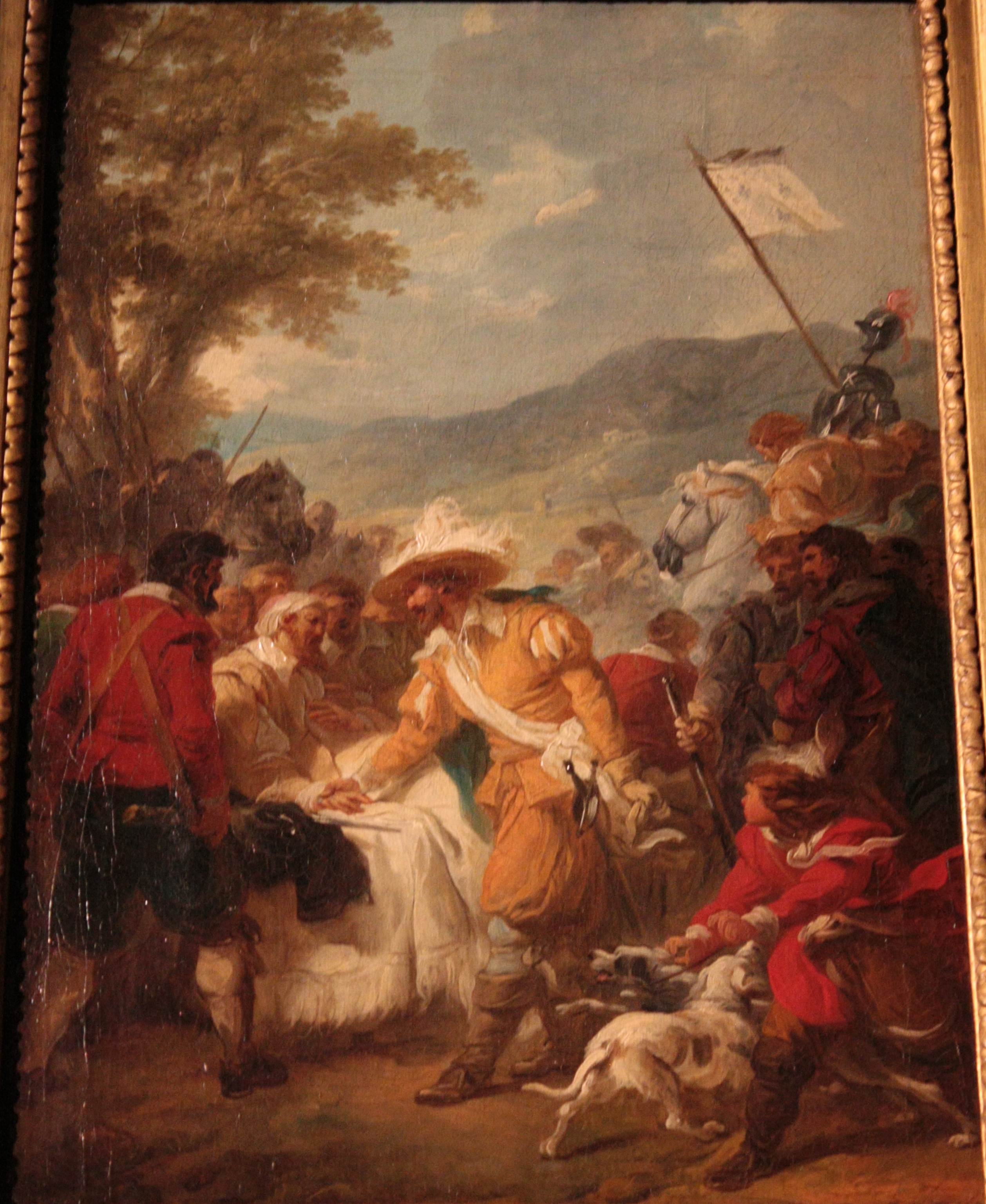 François-André Vincent, Henri IV rencontrant Sully blessé, esquisse conservée à Pau — illustration du cycle évoqué