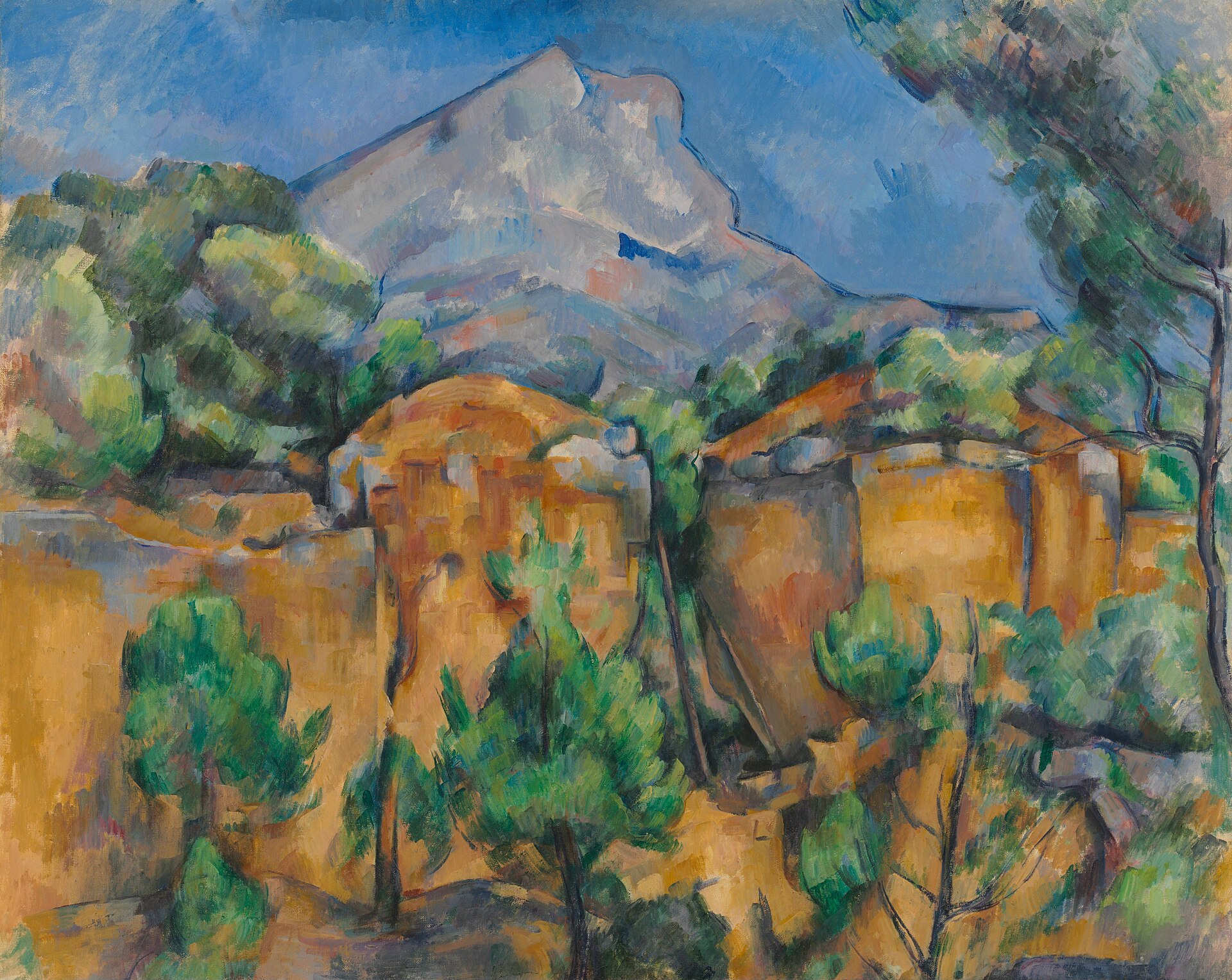 paul cezanne — La Montagne Sainte-Victoire vue de la carrière Bibémus, par Paul Cézanne.jpg