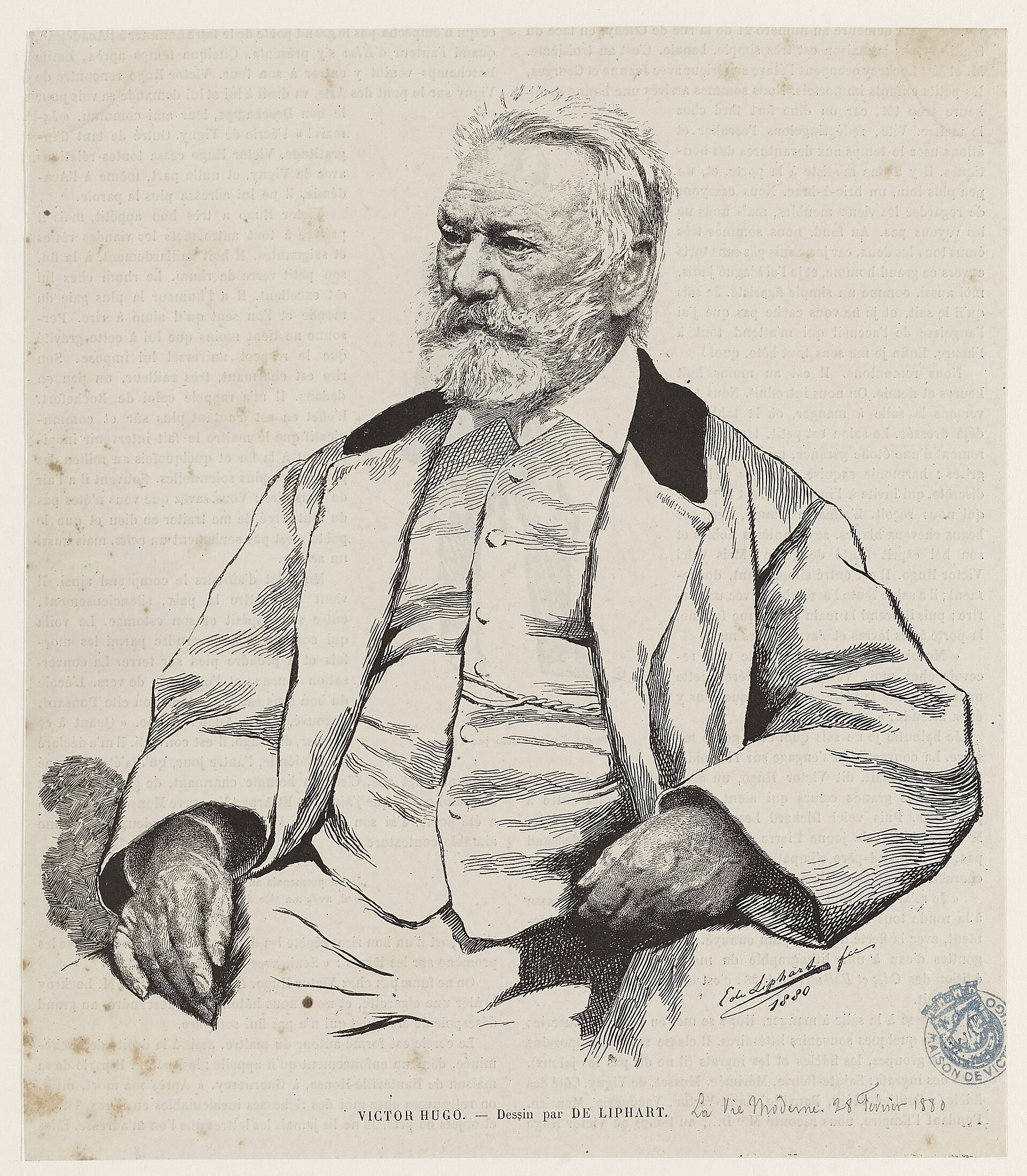 victor hugo — Victor Hugo. - Dessin par De Liphart. 2017.0.541.1.jpg