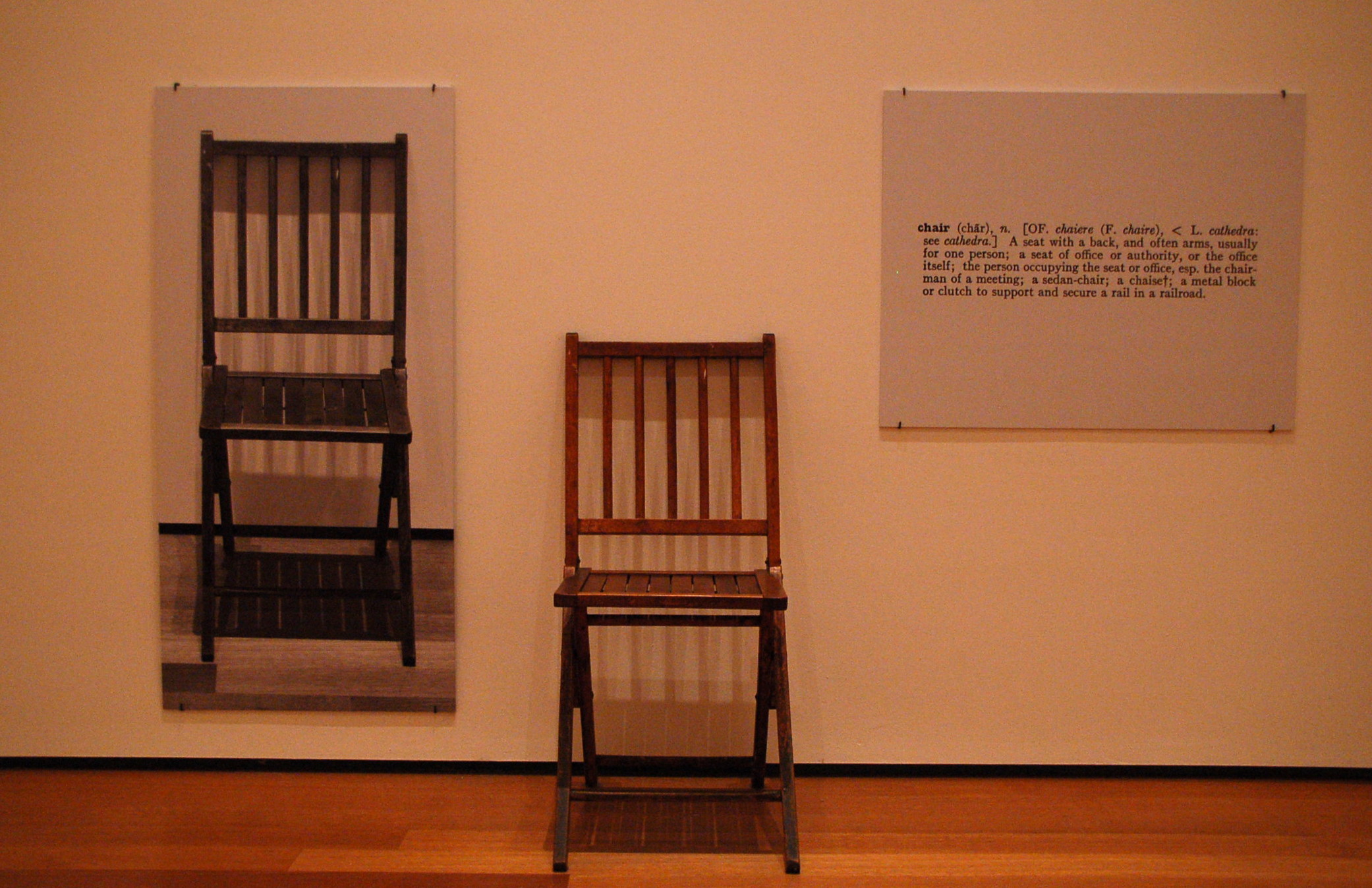 Joseph Kosuth, One and Three Chairs