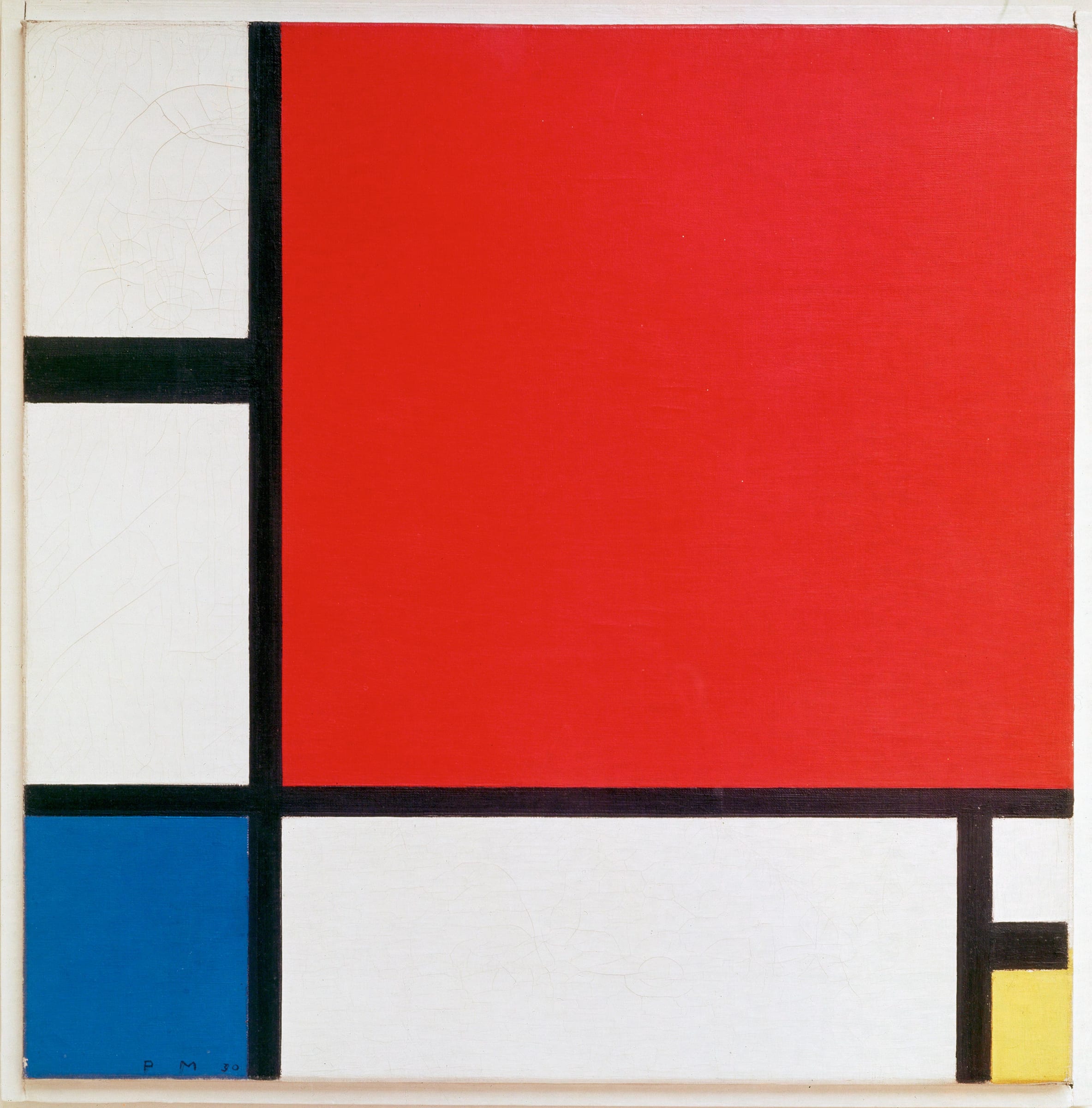 Piet Mondrian, Composition II en rouge, bleu et jaune