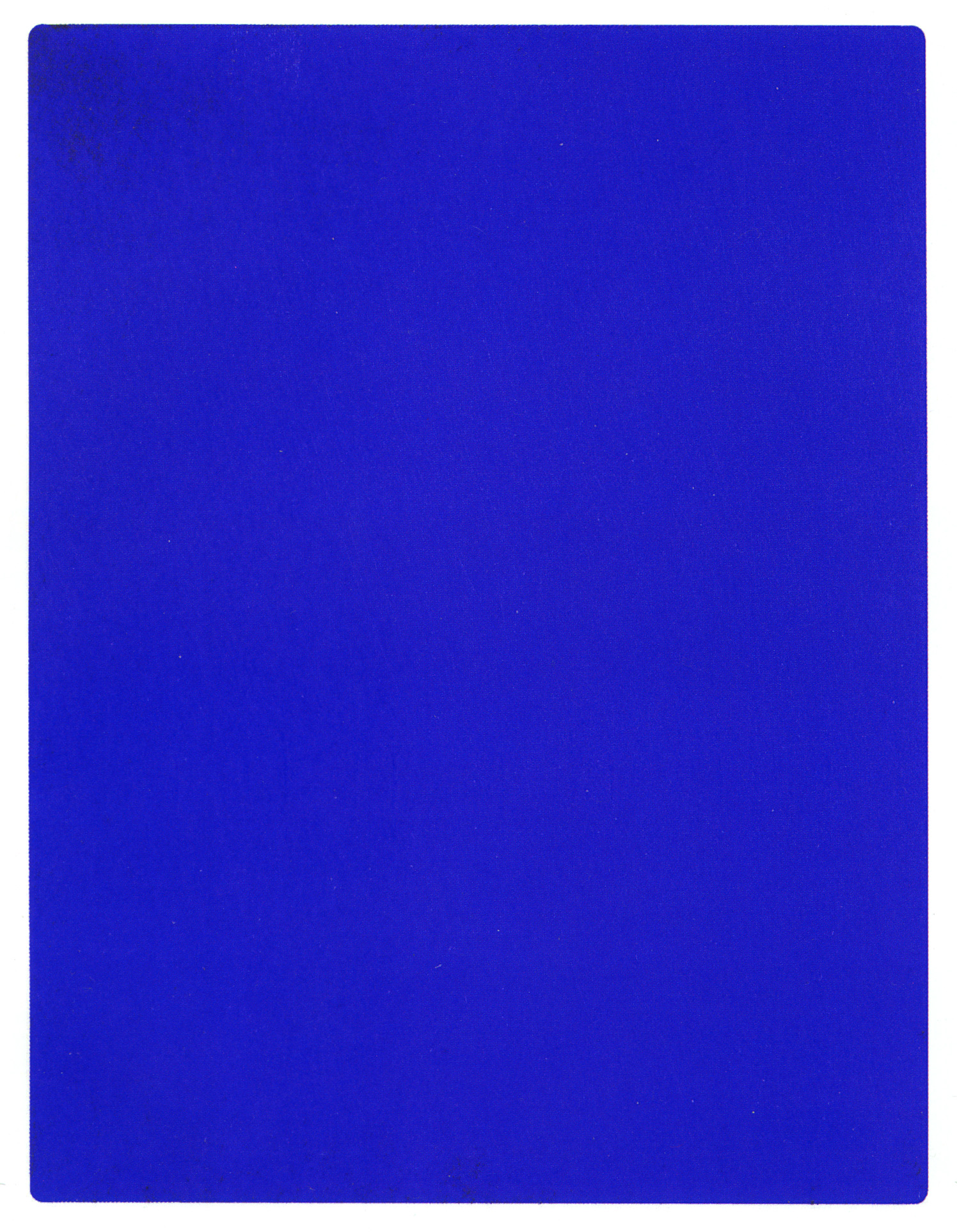 Monochrome bleu d’Yves Klein, vocabulaire artistique des années 1950
