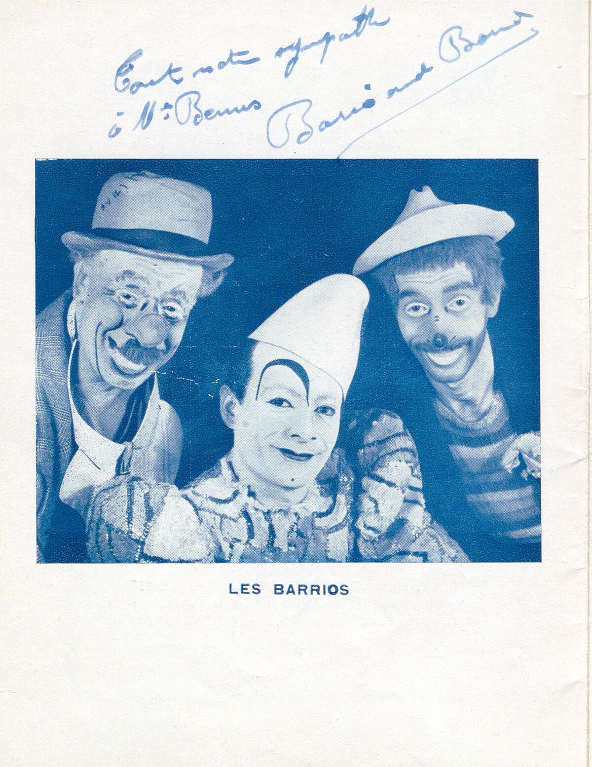 Composition graphique du programme du cirque Medrano à Paris en 1950