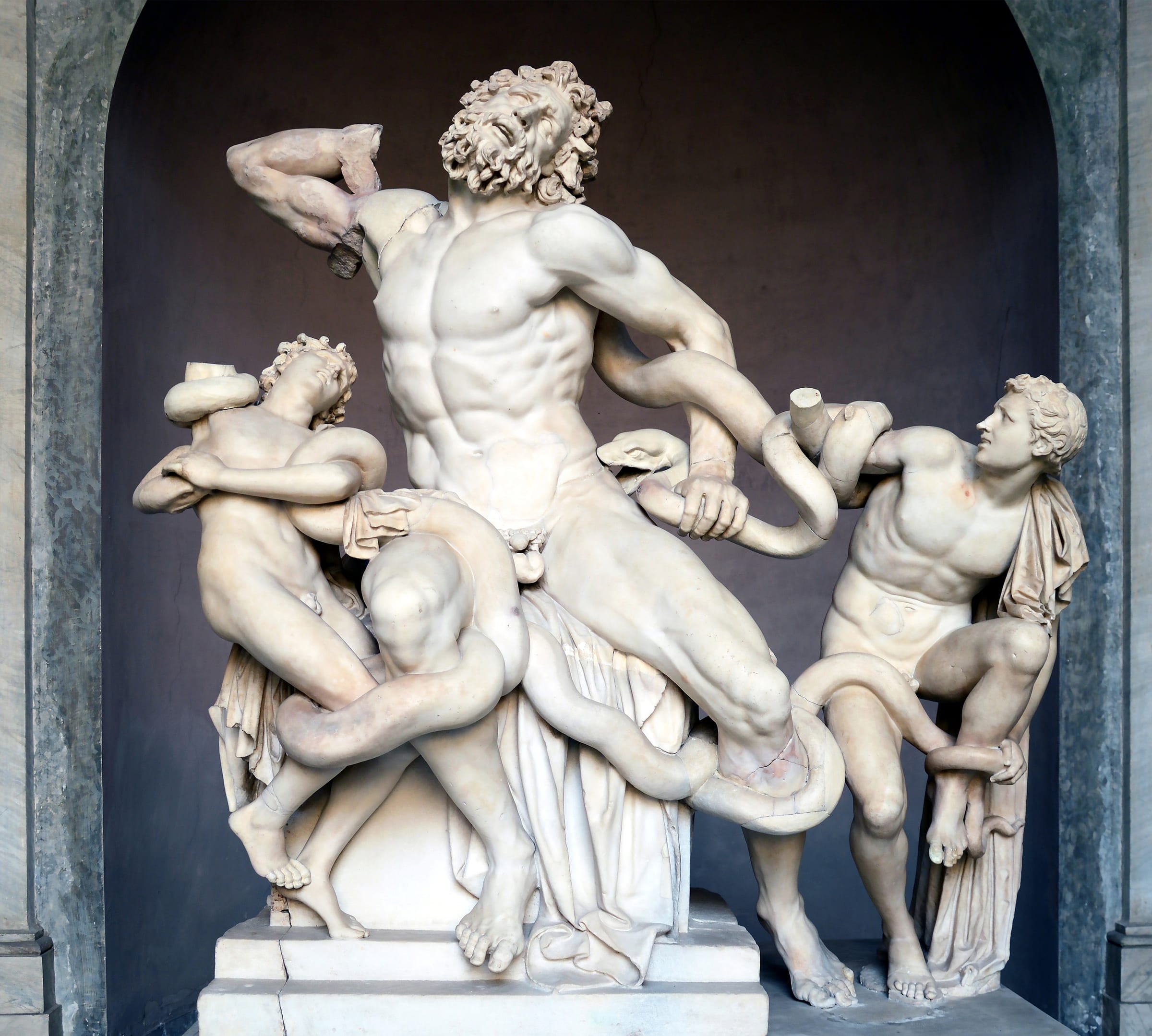 Groupe sculpté de Laocoon et ses fils