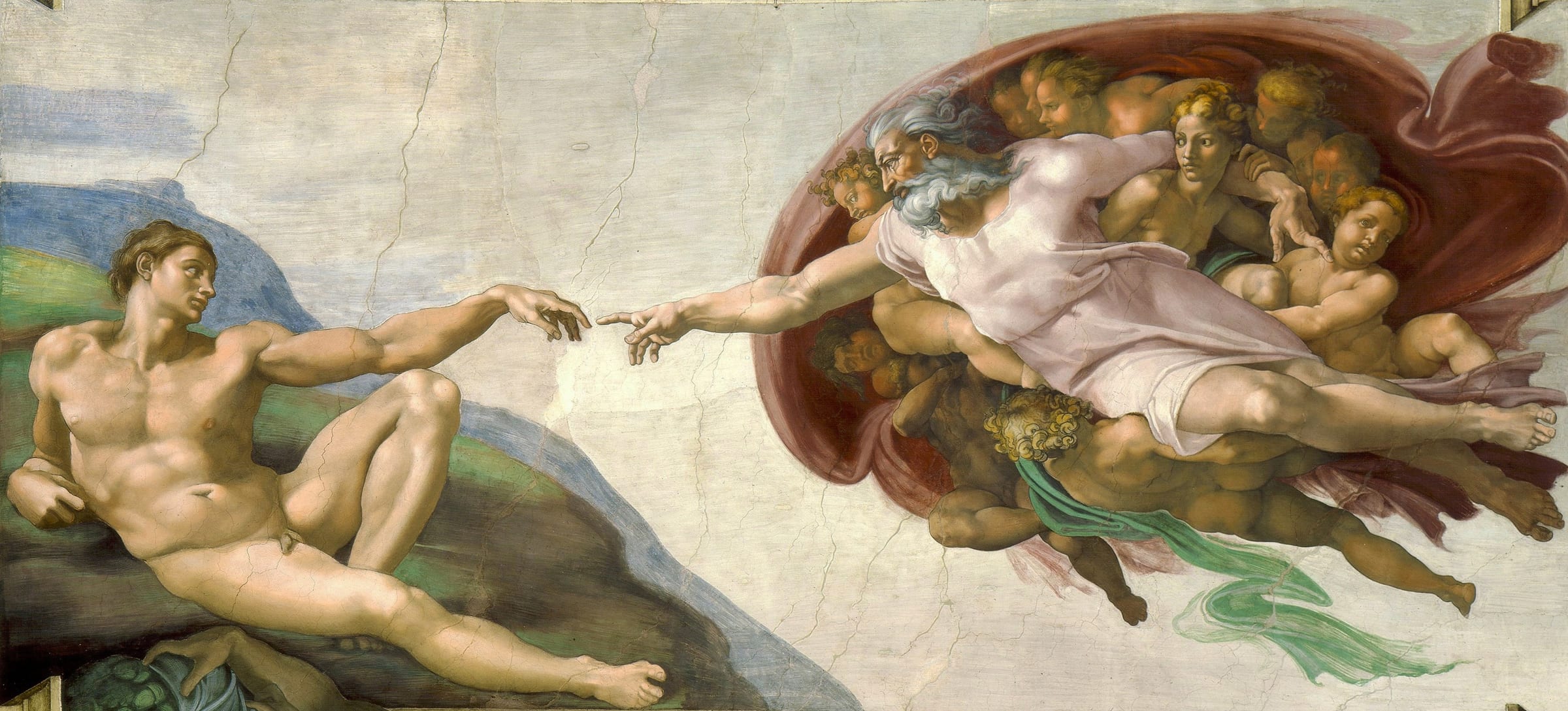 Détail de la Création d’Adam par Michel-Ange
