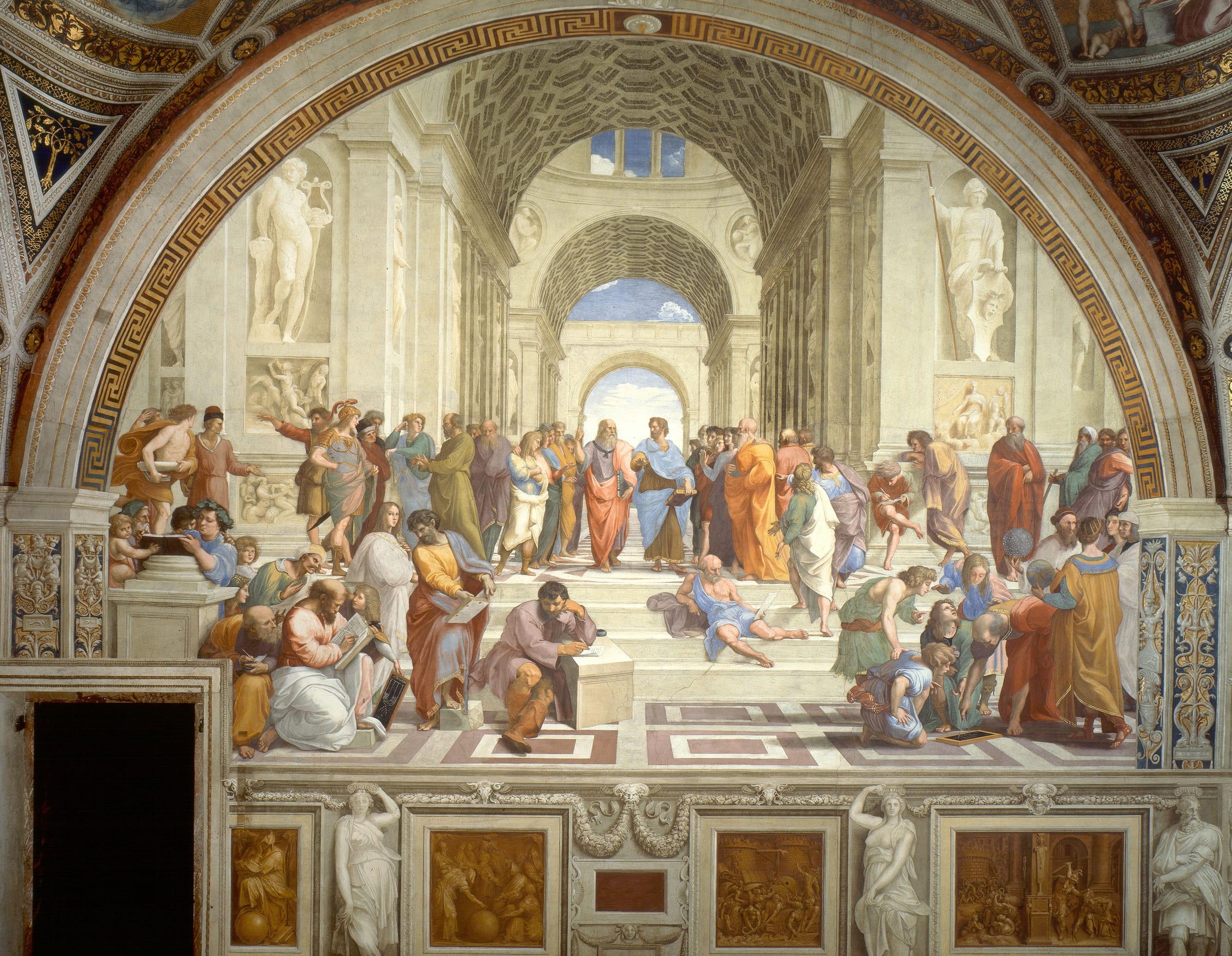 Fresque de Raphaël représentant l’École d’Athènes