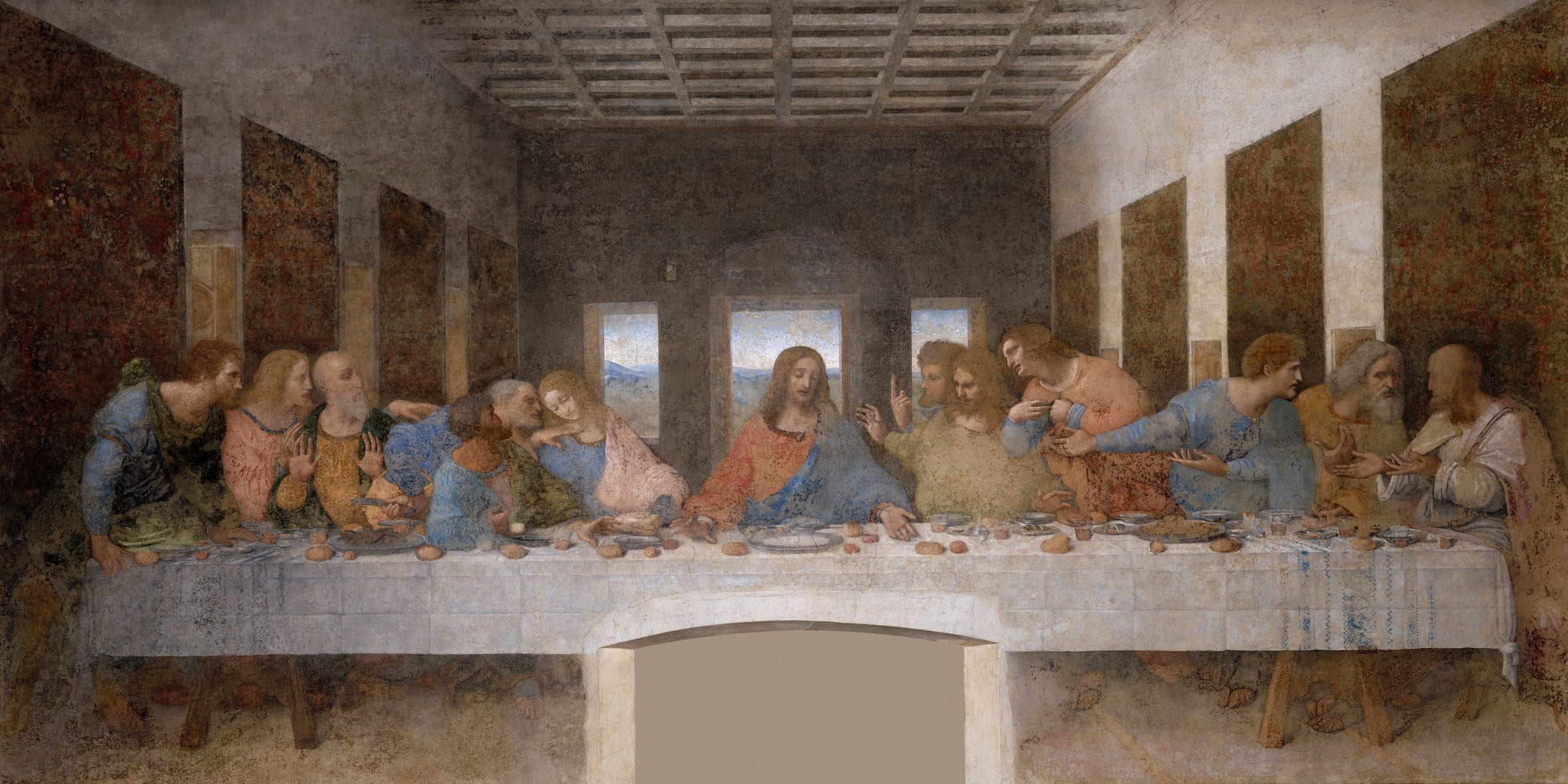 Fresque de La Cène peinte par Léonard de Vinci