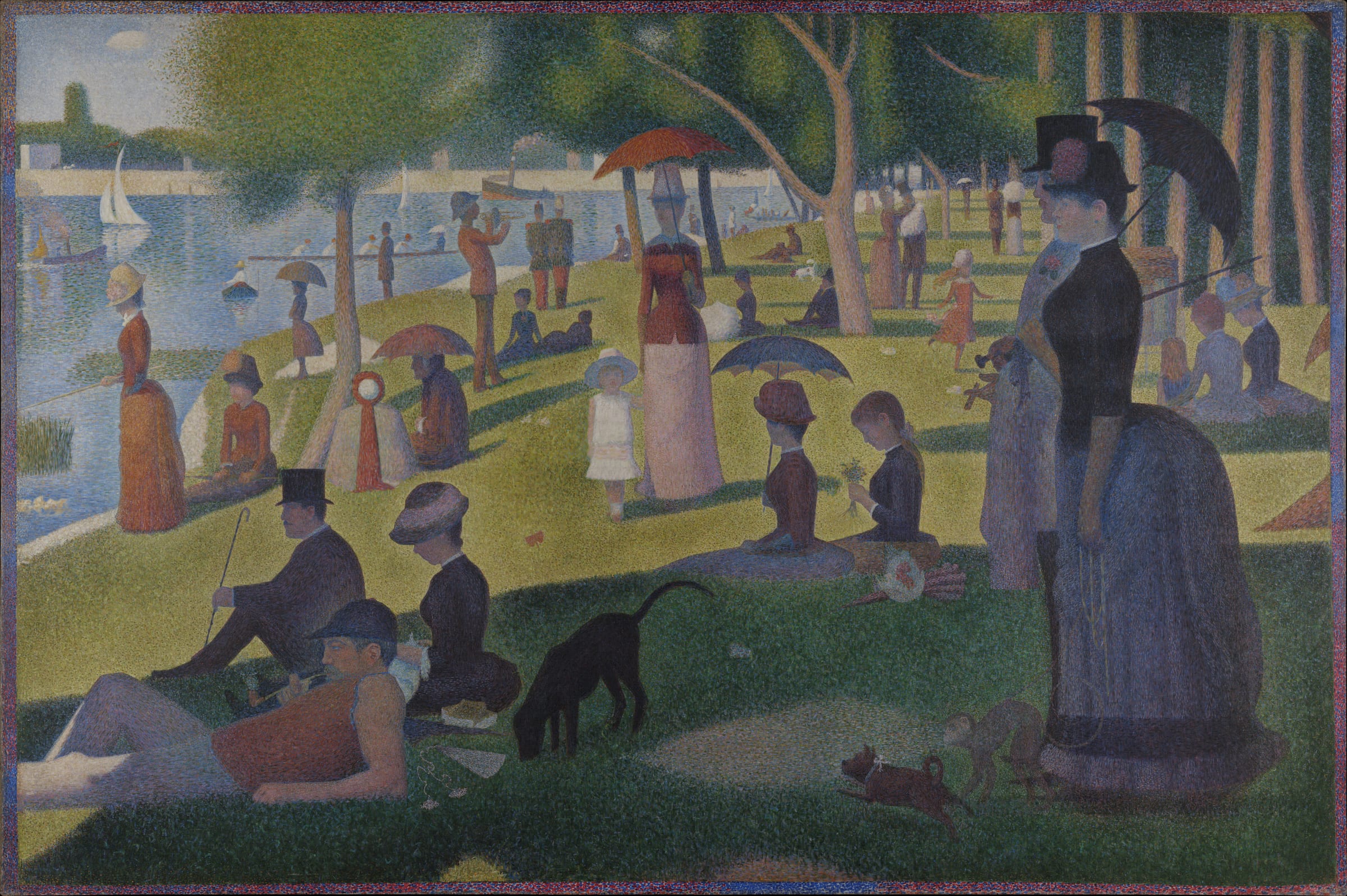Georges Seurat, promeneurs sur l’île de la Grande Jatte