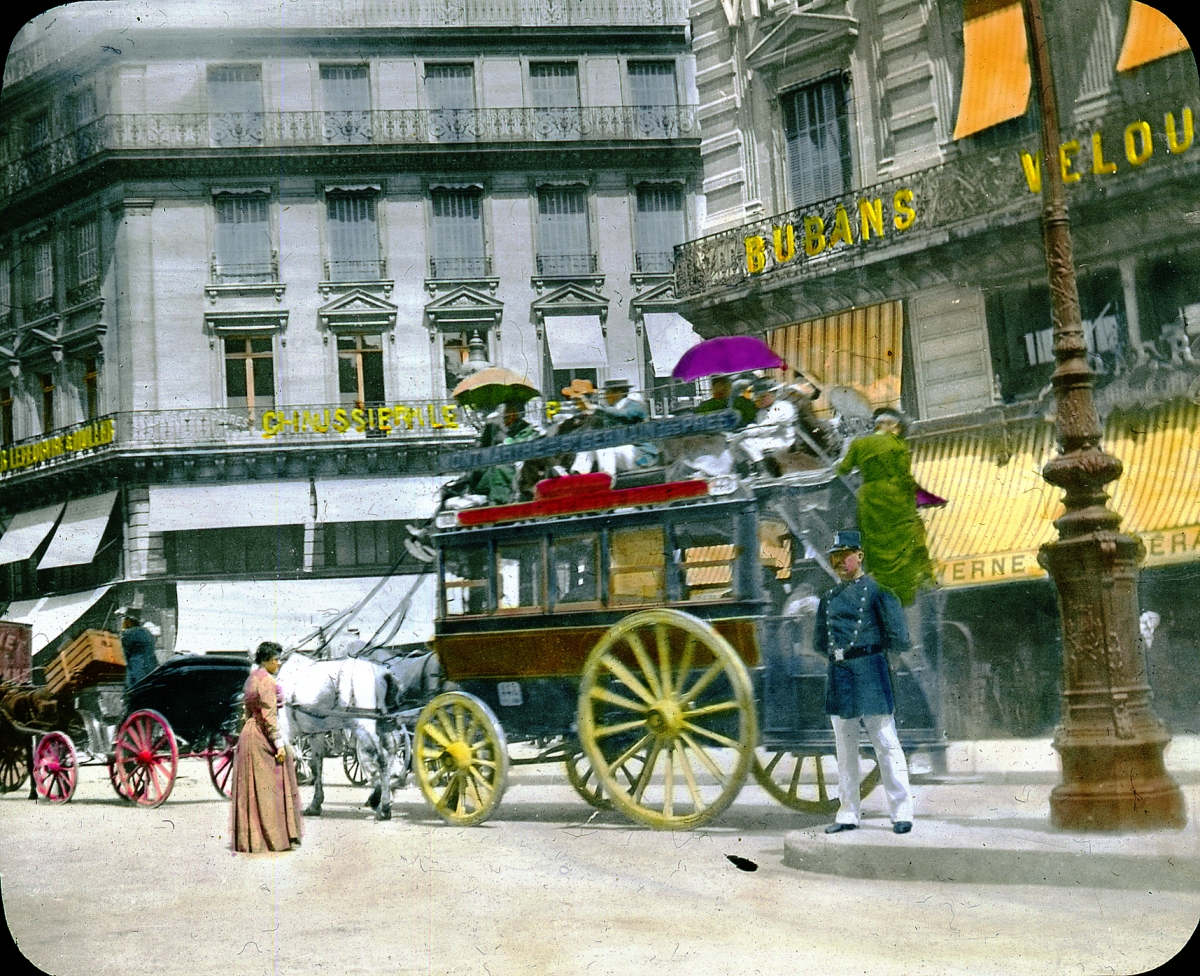 Scène parisienne du XIXe siècle