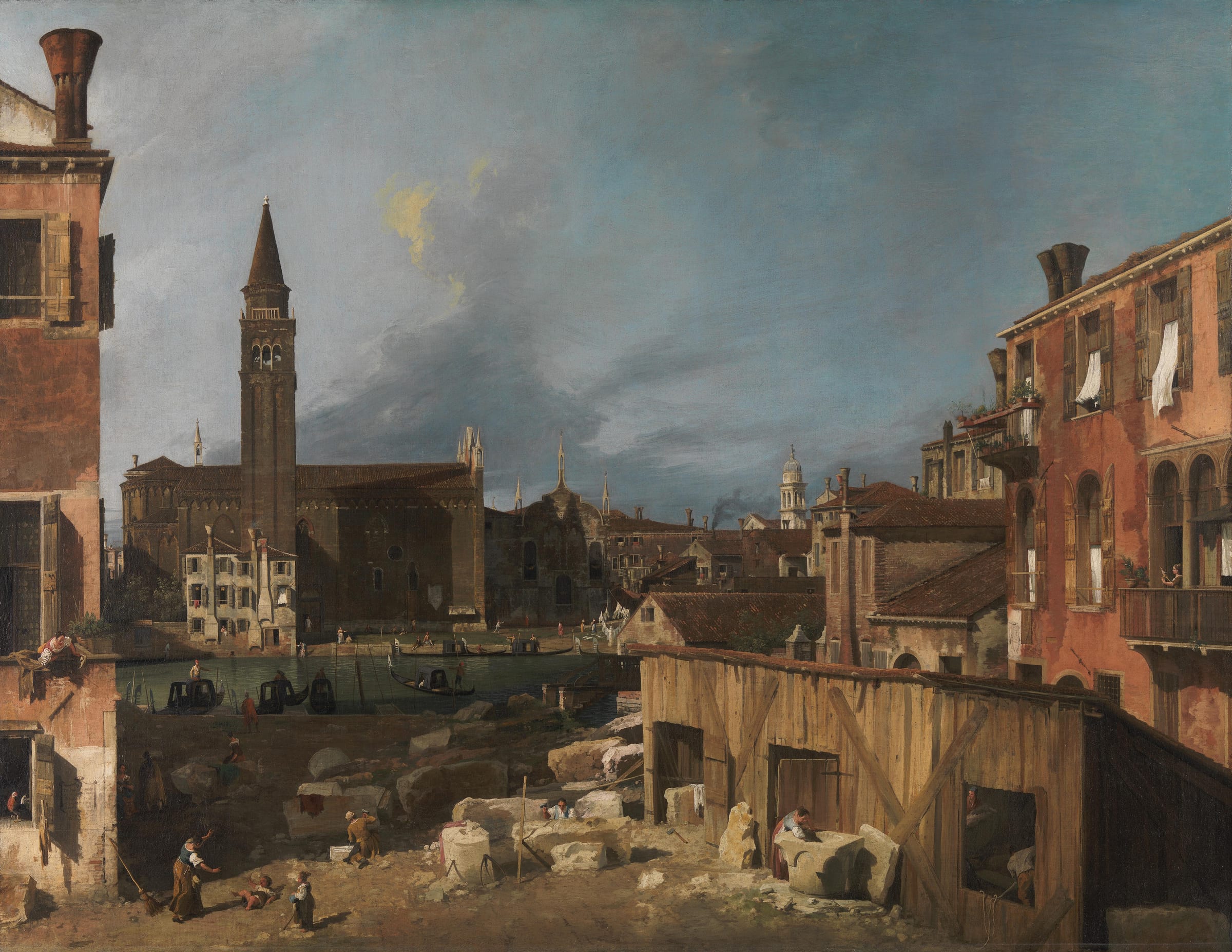 Canaletto, scène urbaine vénitienne du XVIIIe siècle